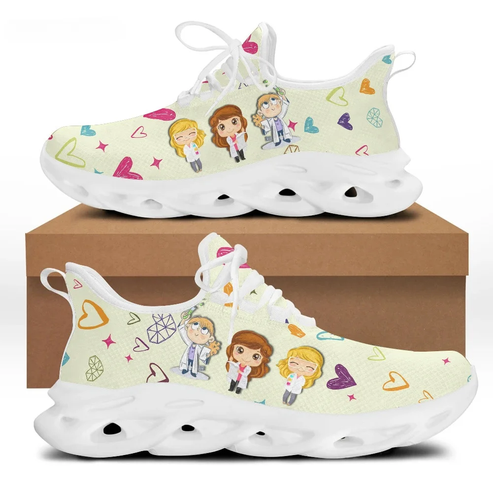 Women Shoes Sneakers - أحذية ممرضة طبيب كرتونية لطيفة للنساء،