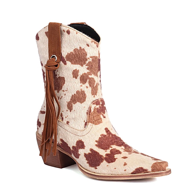 Western Cowgirl Boot - جديد خمر مدبب تو شعر الخيل