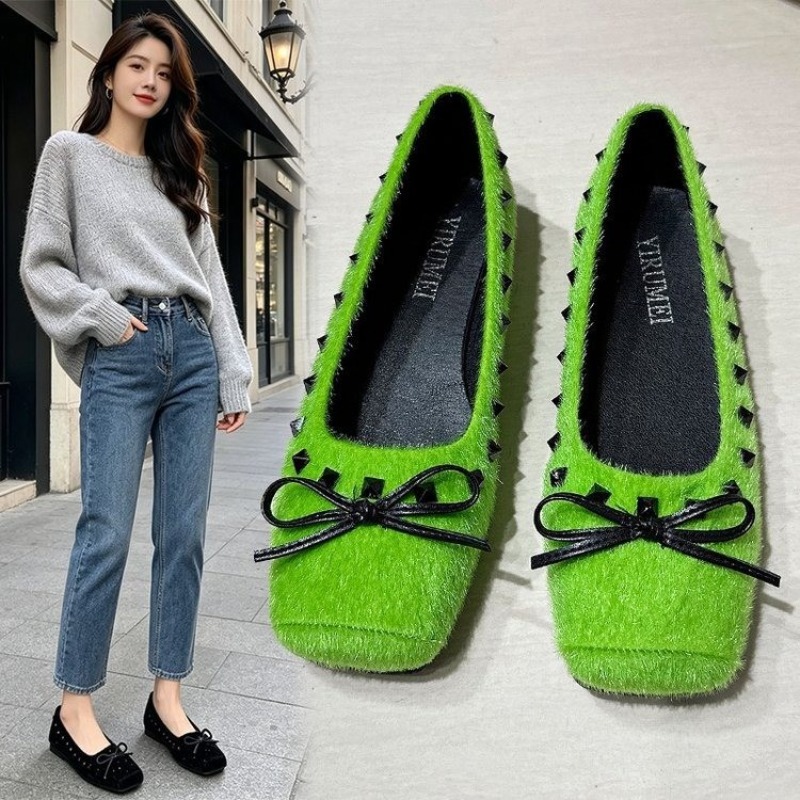 Loafer Flat Women - أحذية مسطحة بمقدمة مربعة على الطراز