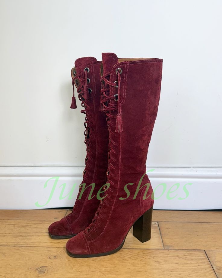 Western Cowgirl Boot - أحذية نسائية طويلة للركبة من الجلد