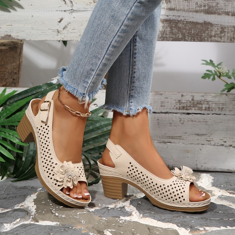 صنادل نسائية بكعب سميك صيف 202 - مراجعة Women Shoes Model وسعره