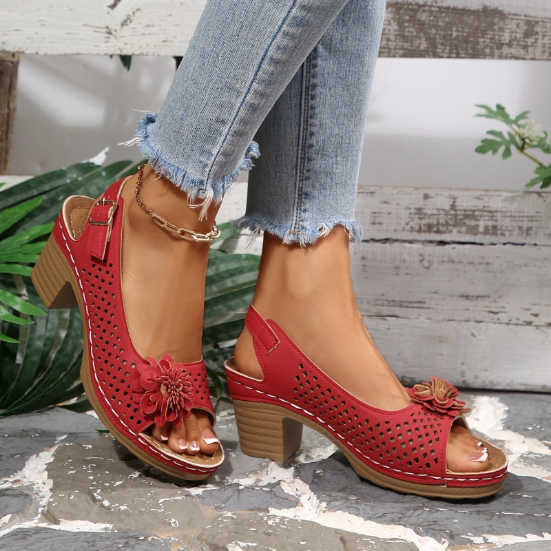 صنادل نسائية بكعب سميك صيف 202 - مراجعة Women Shoes Model وسعره