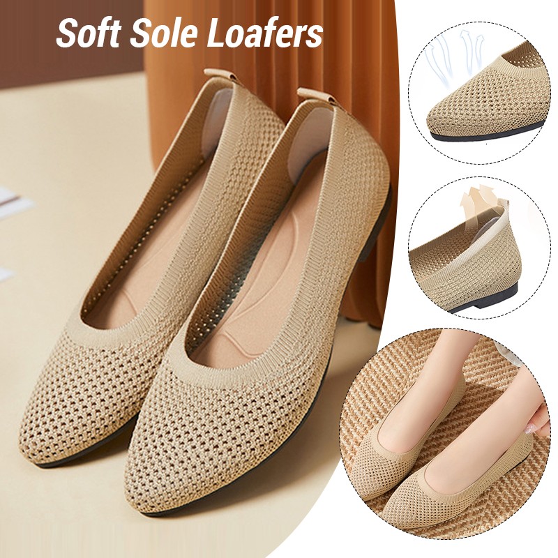 أحذية نسائية مسطحة محبوكة بدون - مراجعة Loafer Flat Women وسعره