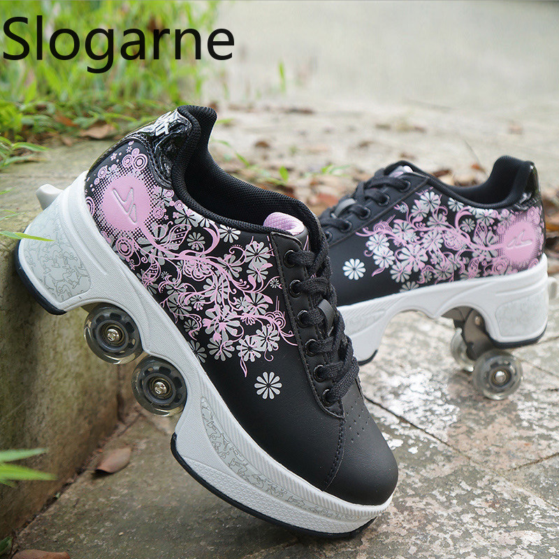 النساء 4 عجلات تشوه زلاجات دوا - مراجعة Women Shoes Size To Men وسعره
