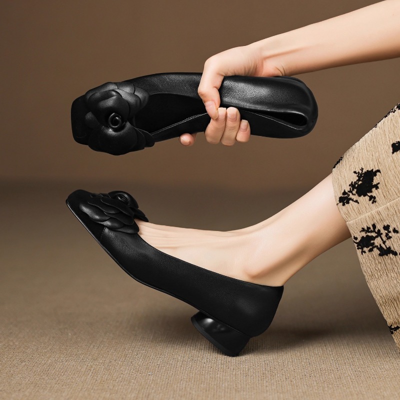 الفرنسية هريرة كعب كتلة اللون  - مراجعة Women'S Shoes Kitten Heels وسعره