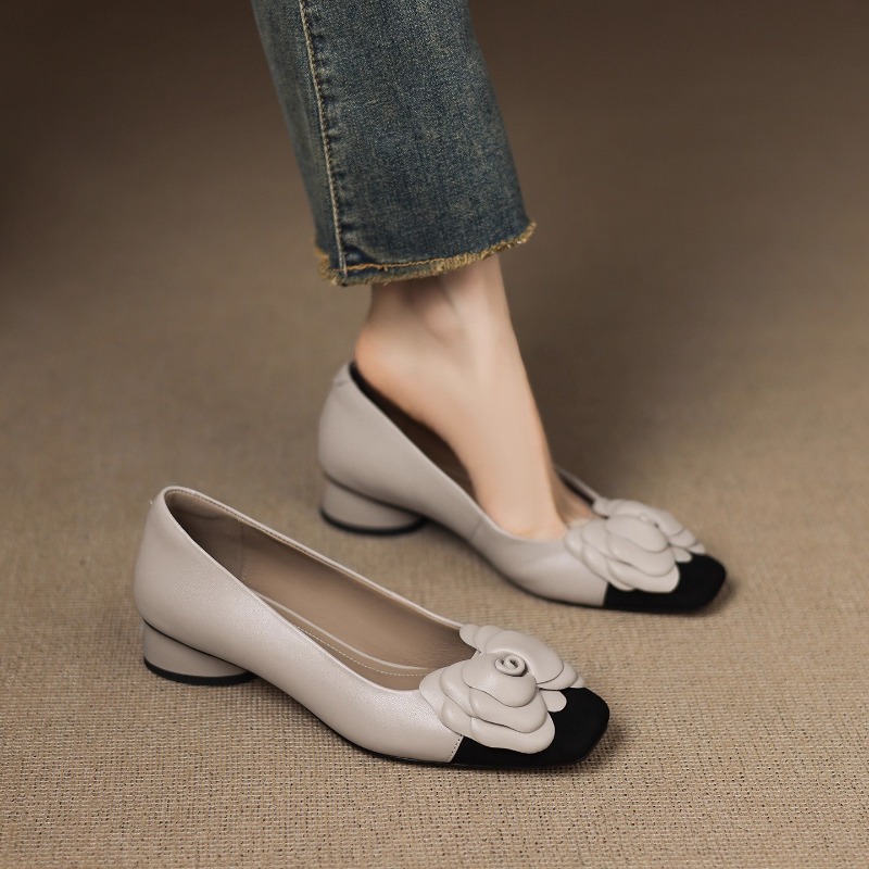 الفرنسية هريرة كعب كتلة اللون  - مراجعة Women'S Shoes Kitten Heels وسعره