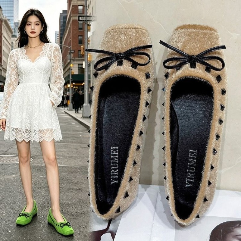 أحذية مسطحة بمقدمة مربعة على ا - مراجعة Loafer Flat Women وسعره