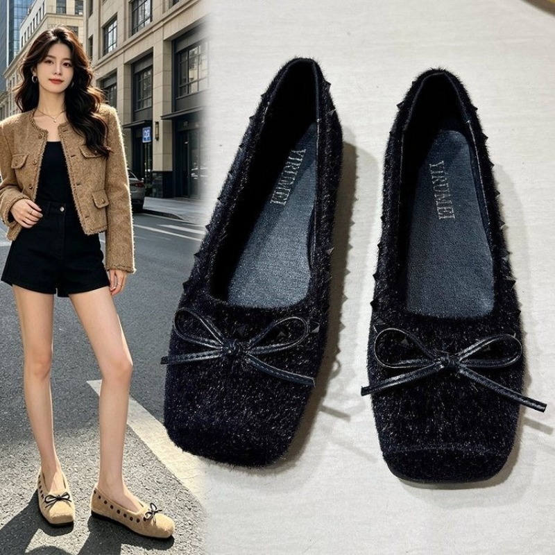 أحذية مسطحة بمقدمة مربعة على ا - مراجعة Loafer Flat Women وسعره