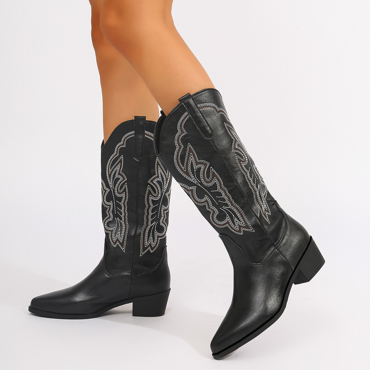 حجم كبير 43 كتلة الكعوب منتصف  - مراجعة Western Cowgirl Boot وسعره