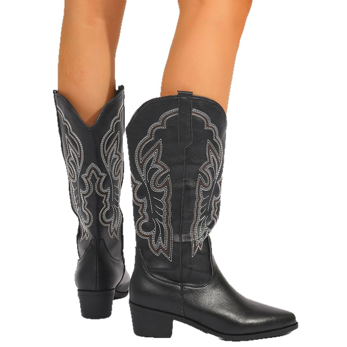 حجم كبير 43 كتلة الكعوب منتصف  - مراجعة Western Cowgirl Boot وسعره