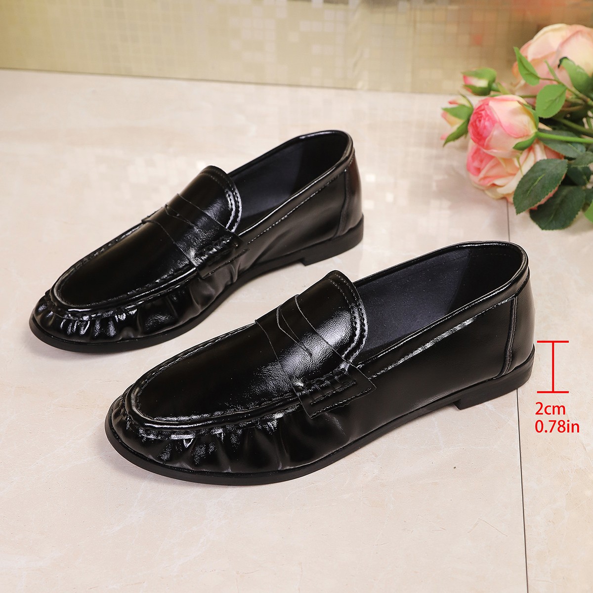 أحذية نسائية مسطحة سوداء على ا - مراجعة Loafer Flat Women وسعره