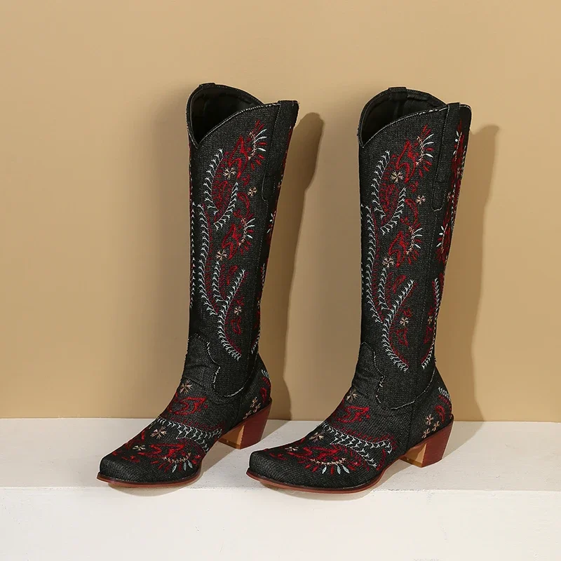 الأزرق الدنيم الغربية راعية ال - مراجعة Western Cowgirl Boot وسعره